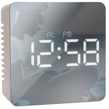 Lexington LED Cubed Alarm Clock - Rose Gold