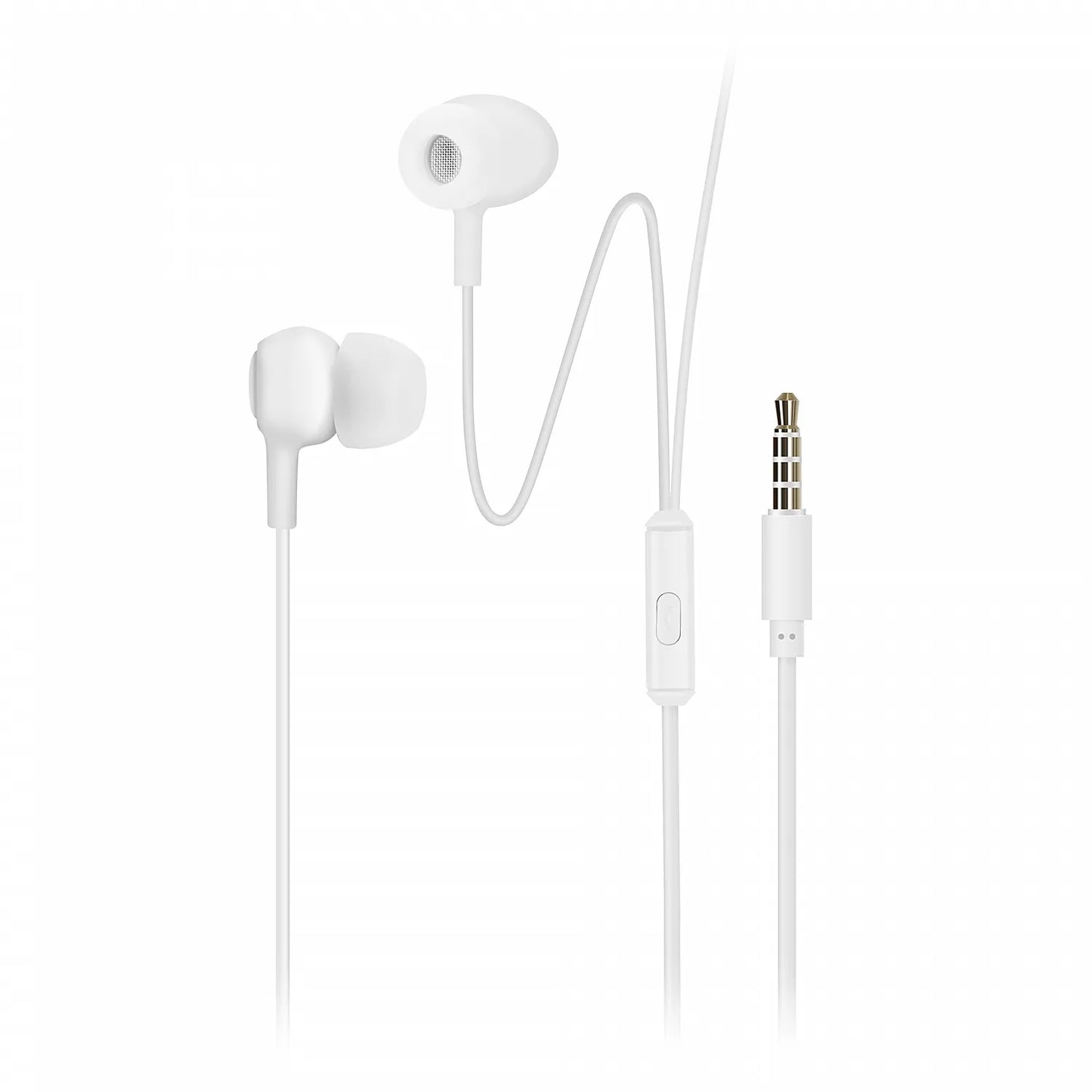 MOBILE BUDS EARPHONES WITH REMOTE & MIC WHIT