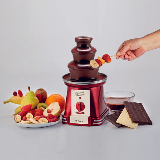 PARTY TIME RETRO CHOCOLATE FOUNTAIN RED