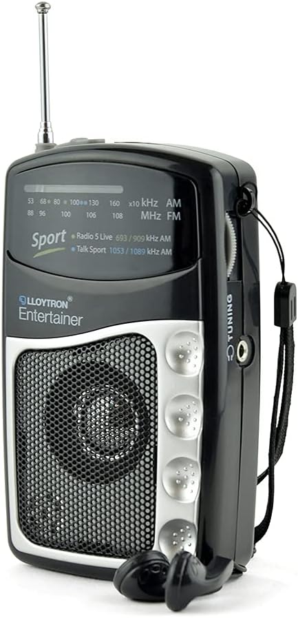 ENTERTAINER 2BAND DC PORTABLE RADIO WITH EARPHONES