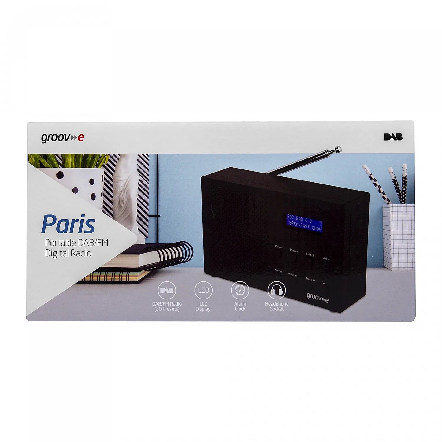 PARIS PORTABLE DAB/FM DIGITAL RADIO BLACK