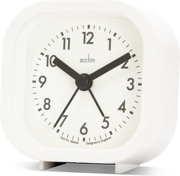 ROBYN SQUARE ALARM CLOCK WHITE CLIFFS