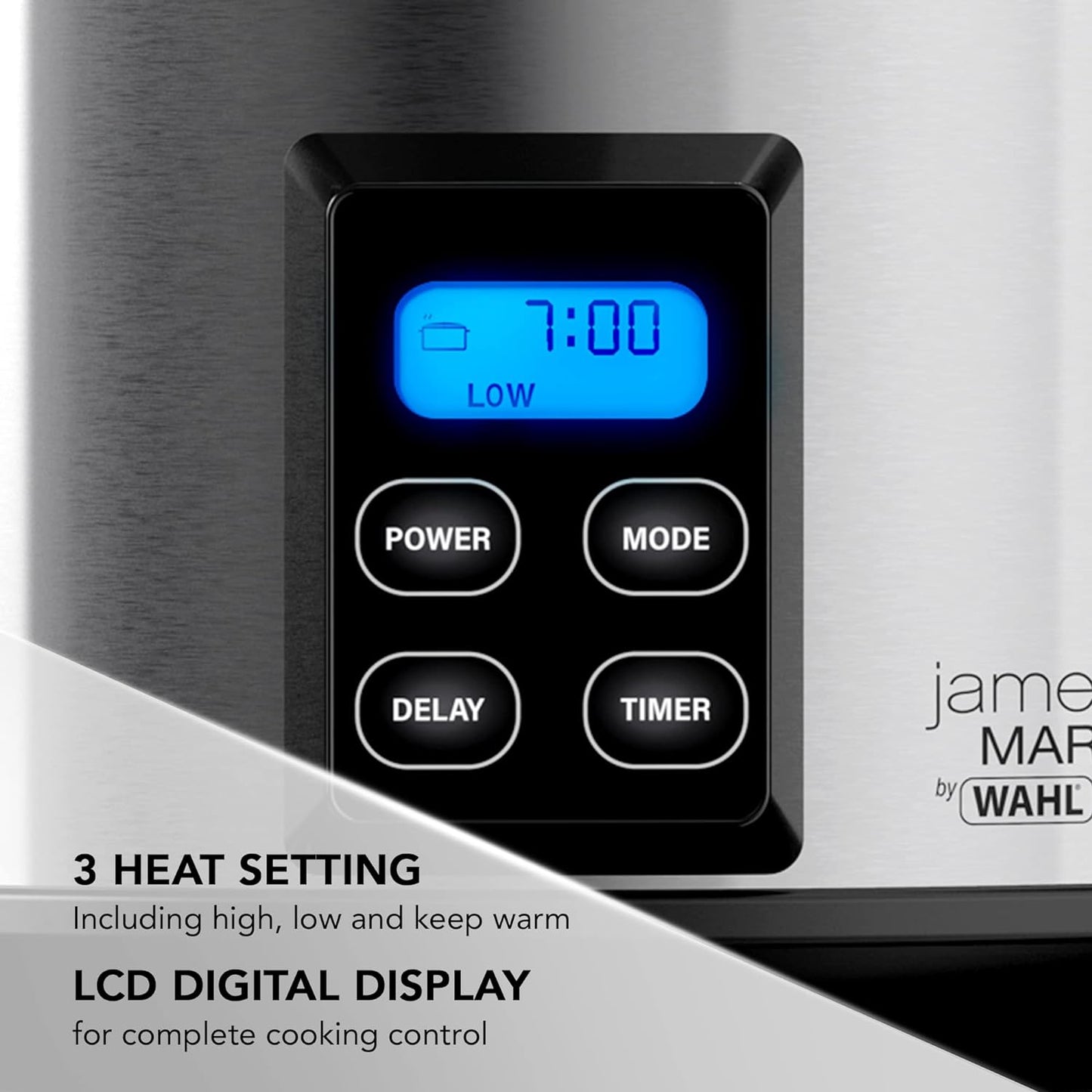 JAMES MARTIN 4.7L DIGITAL SLOW COOKER S/S