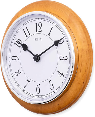 NEWTON LIGHT WOOD WALL CLOCK