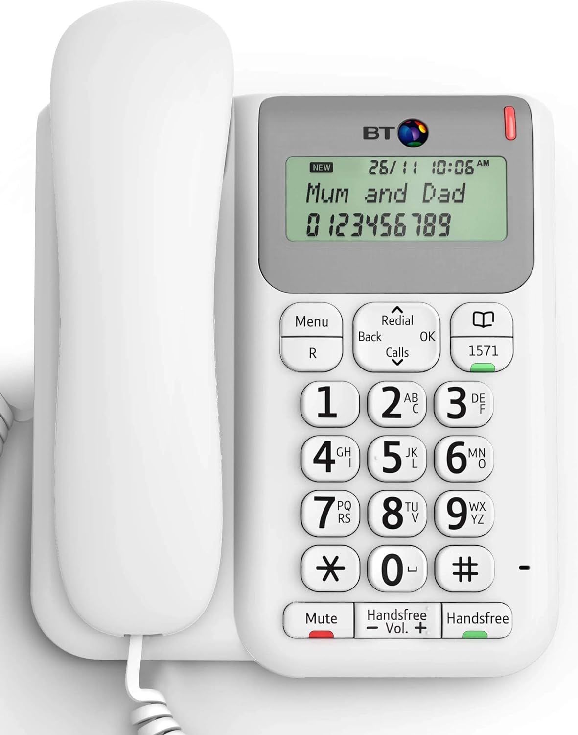 DECOR 2200 WHITE CORDED FULLY FEATURED PHONE