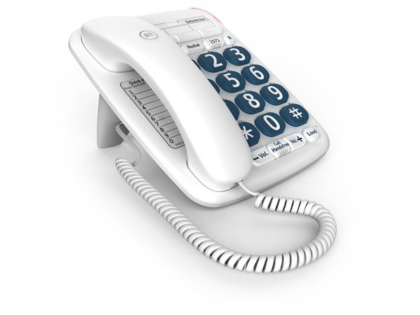 BIG BUTTON 200 WHITE CORDED PHONE