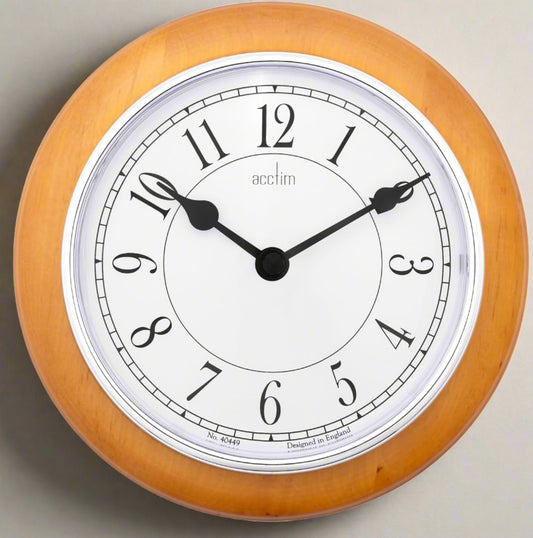 NEWTON LIGHT WOOD WALL CLOCK