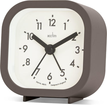 ROBYN SQUARE ALARM CLOCK GREY
