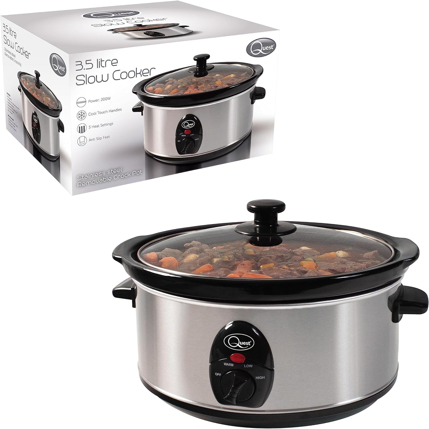 3.5L SLOW COOKER SILVER