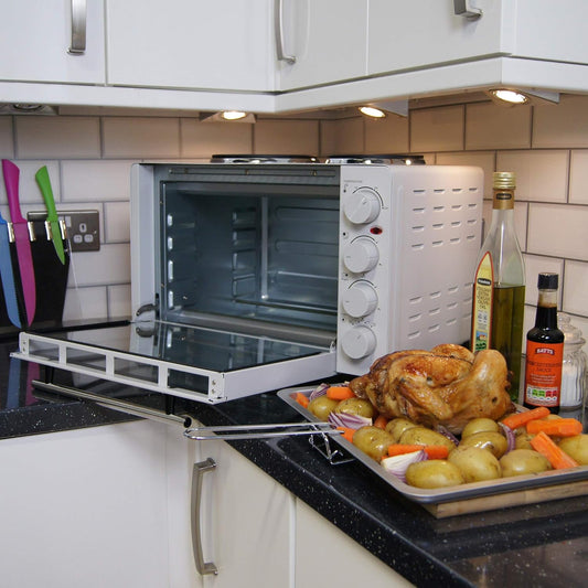 30 LITRE MINI OVEN WITH DOUBLE HOTPLATES WHITE