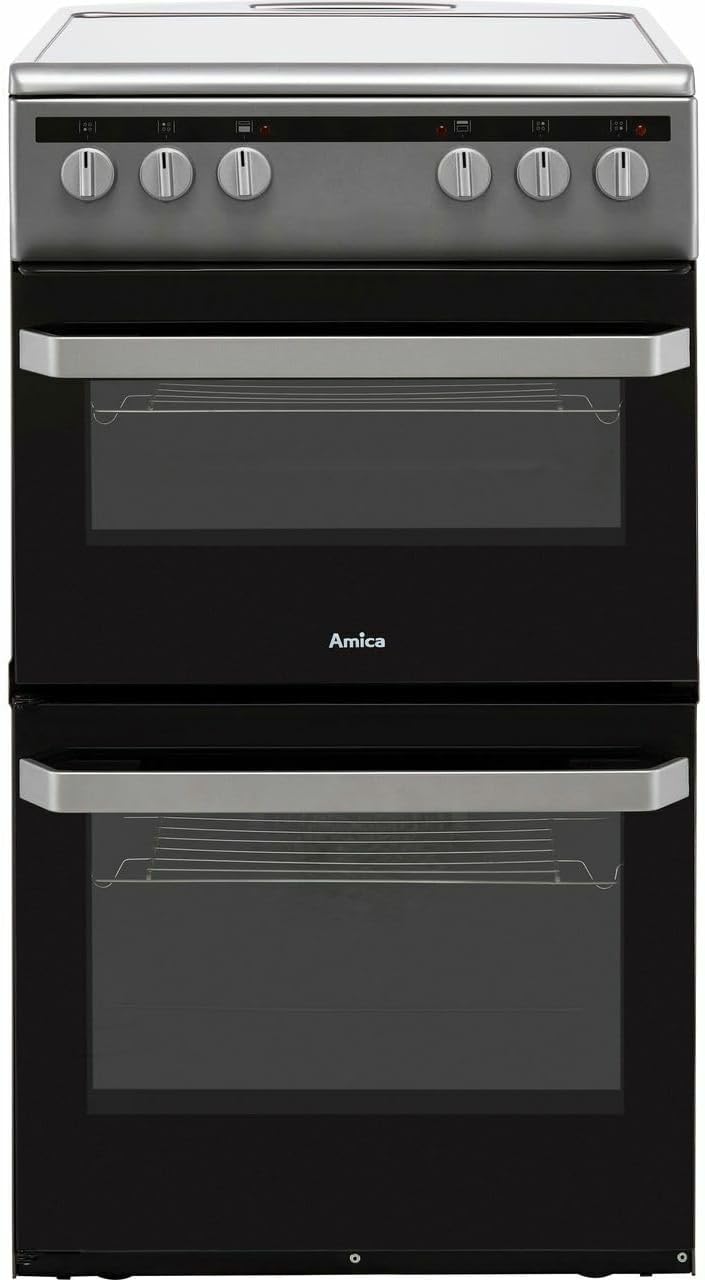 Amica Electric Double Cavity Cooker With Ceramic Hob 50cm