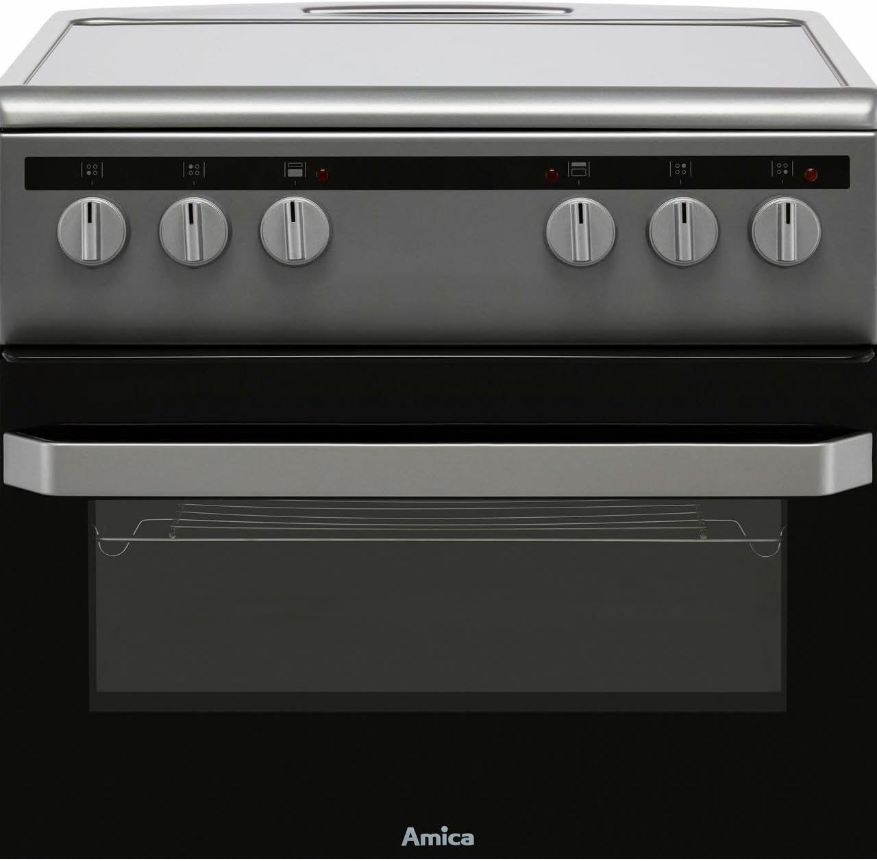 Amica Electric Double Cavity Cooker With Ceramic Hob 50cm