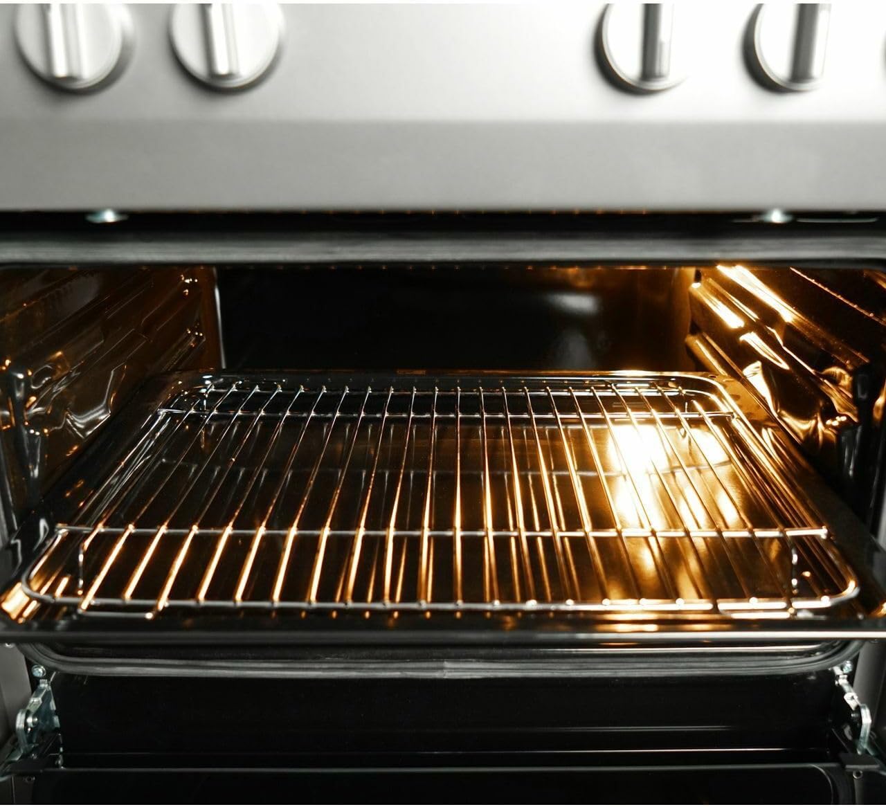 Amica Electric Double Cavity Cooker With Ceramic Hob 50cm