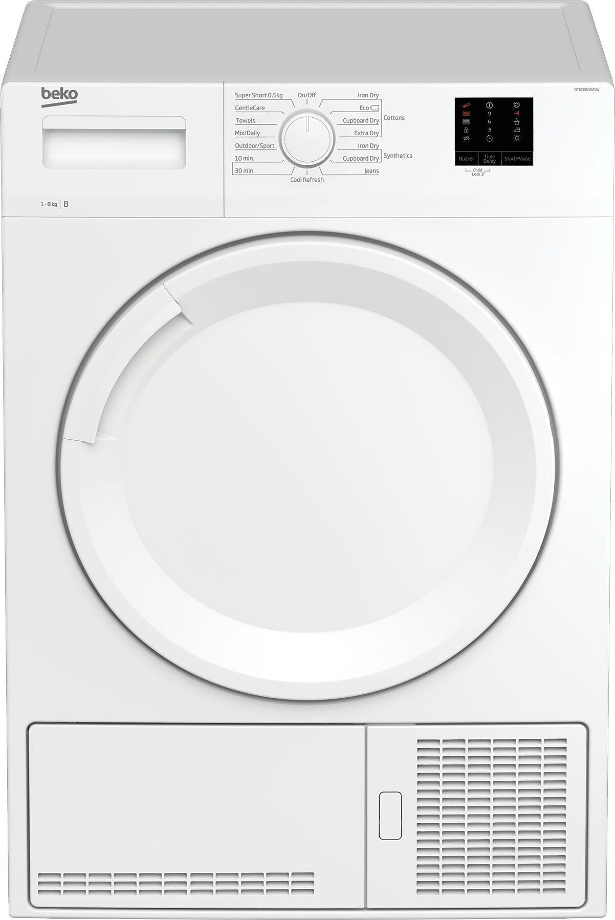 Beko 8Kg Condenser Tumble Dryer - White - B Rated