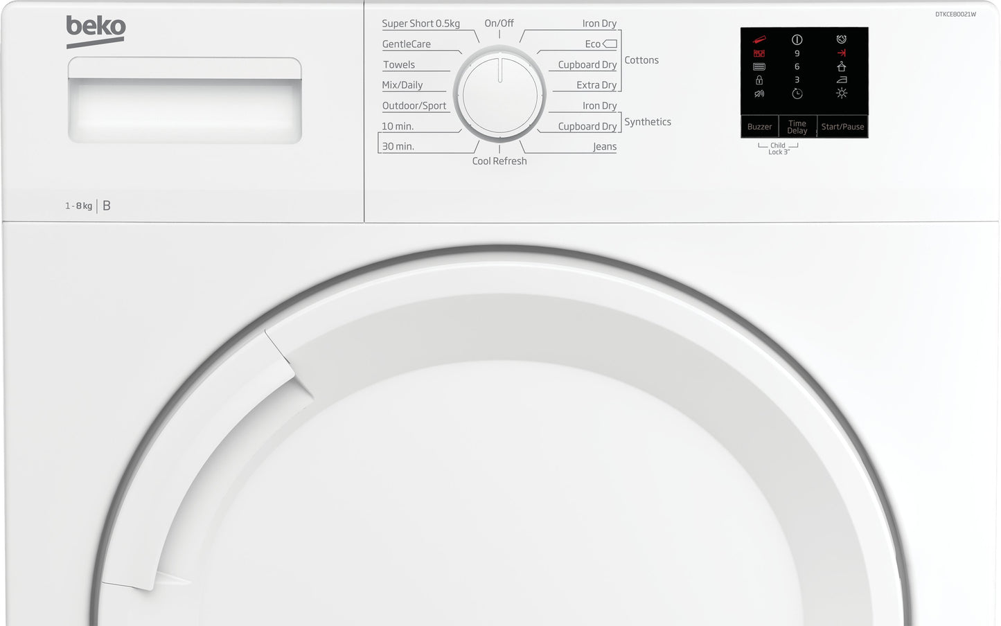 Beko 8Kg Condenser Tumble Dryer - White - B Rated