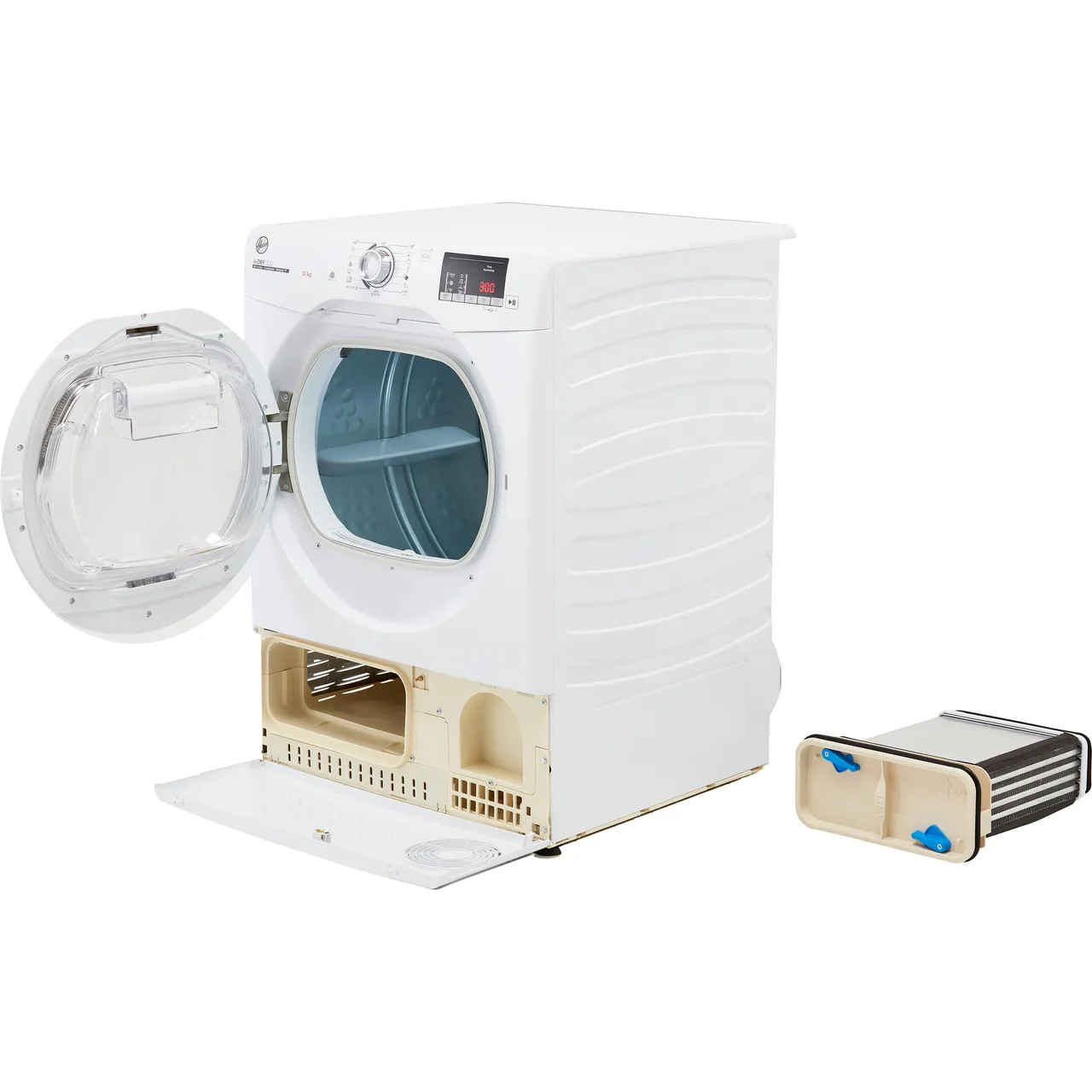 Hoover H-DRY 300 Wifi Connected 10Kg Condenser Tumble Dryer - White - B Rated