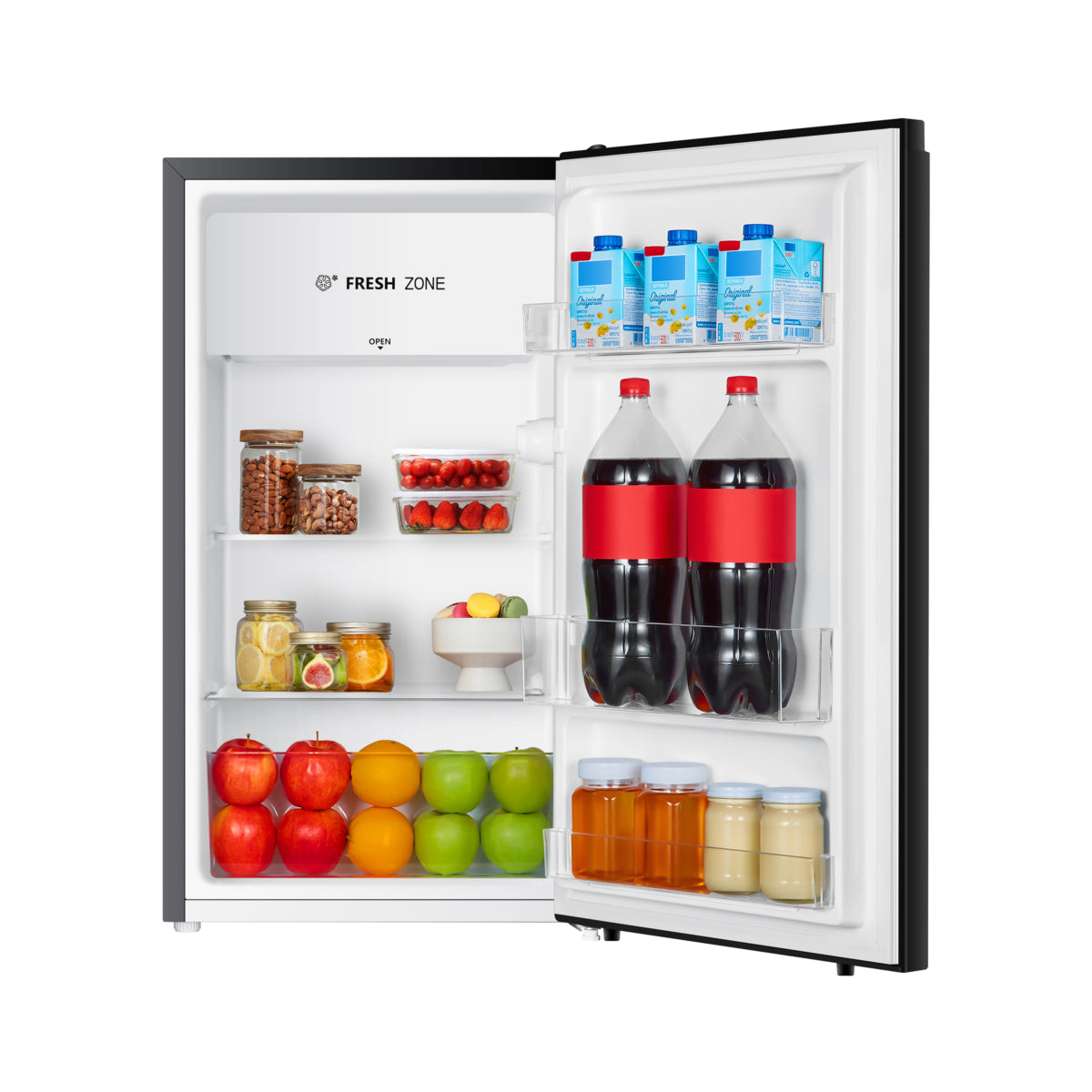 Fridgemaster 75L Under Counter Fridge with Ice Box, Black, E Rated