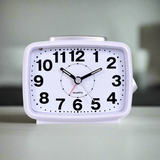 TITAN 2 ALARM CLOCK WHITE