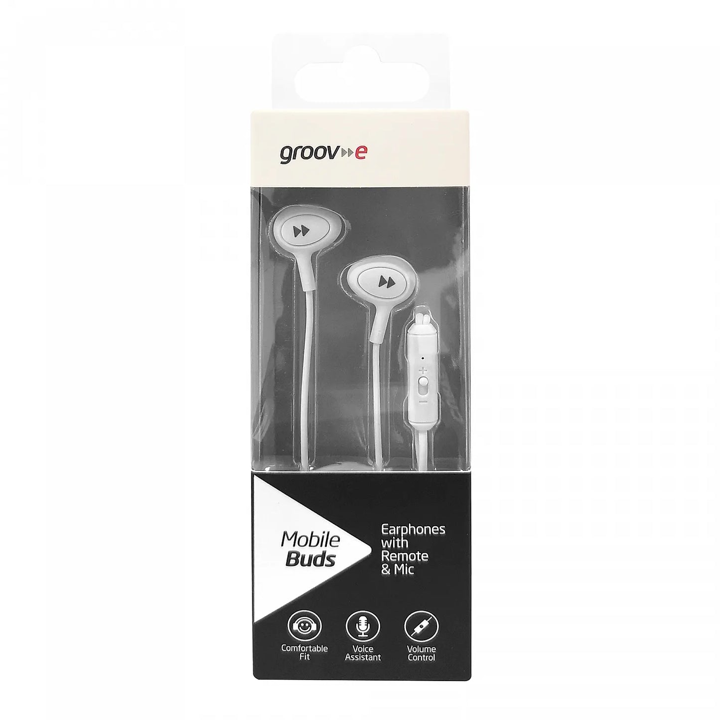 MOBILE BUDS EARPHONES WITH REMOTE & MIC WHIT