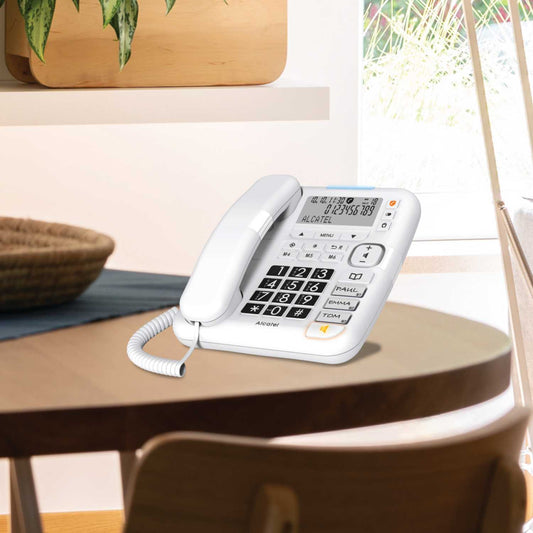 TMAX 70 CORDED PHONE WITH AUDIOBOOST WHT