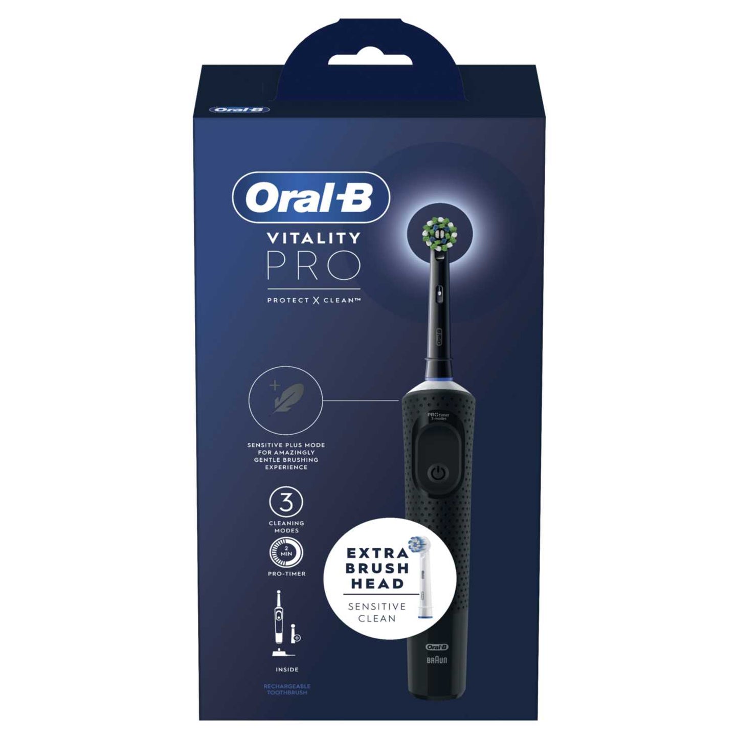VITALITY PRO RECHARGEABLE TOOTHBRUSH BLACK