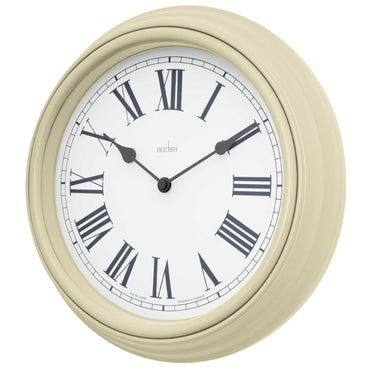 28CM DEVONSHIRE MODEN COUNTRY STYLE WALL CLK CREAM
