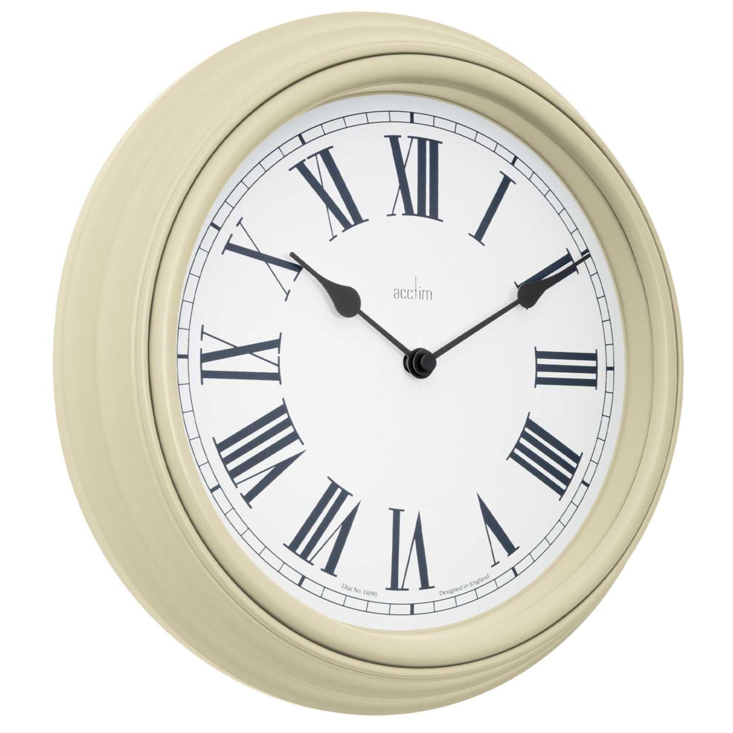 28CM DEVONSHIRE MODEN COUNTRY STYLE WALL CLK CREAM