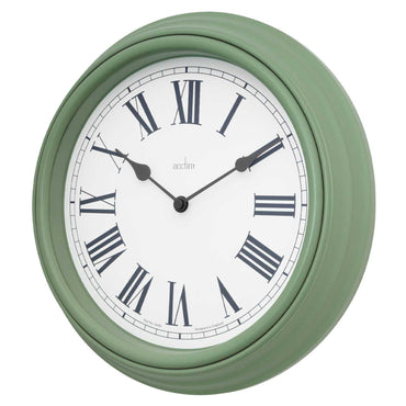28CM DEVONSHIRE MODEN COUNTRY STYLE WALL CLK SAGE