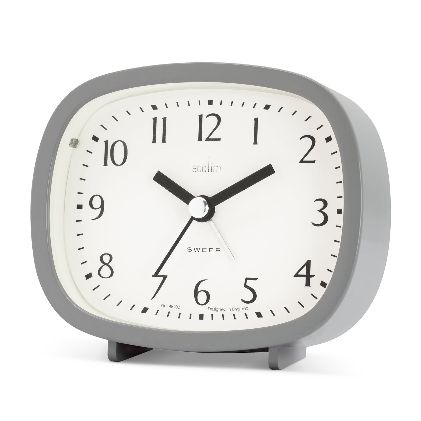 HILDA RETRO NON-TICKING ALARM CLOCK PIGEON GREY