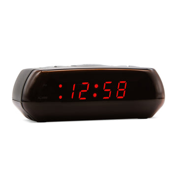 MIRAMAR RED LED ALARM CLOCK BLACK