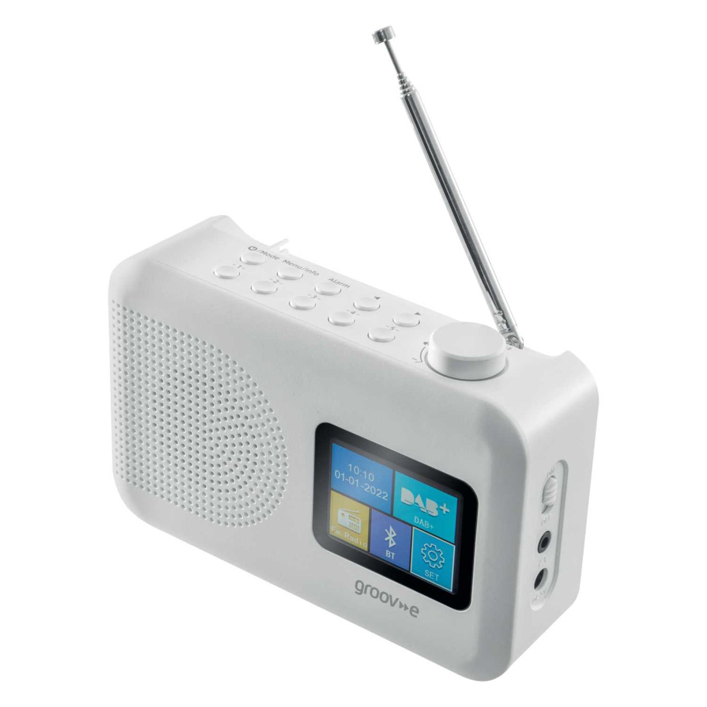 BERLIN COLOUR SCREEN DAB/FM CLOCK RADIO WHITE