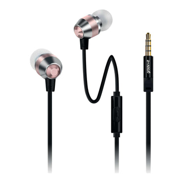 SMART BUDS METAL EARPHONES WIT REMOTE MIC ROSEGOLD
