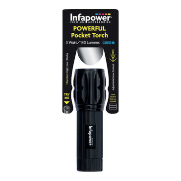 POWERFUL POCKET TORCH BLACK
