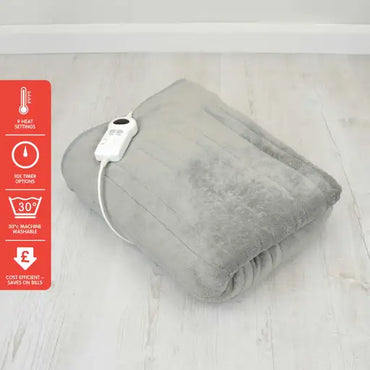 StayWarm 180cm x 130cm Extra Large Heated Throw Blanket - Grey