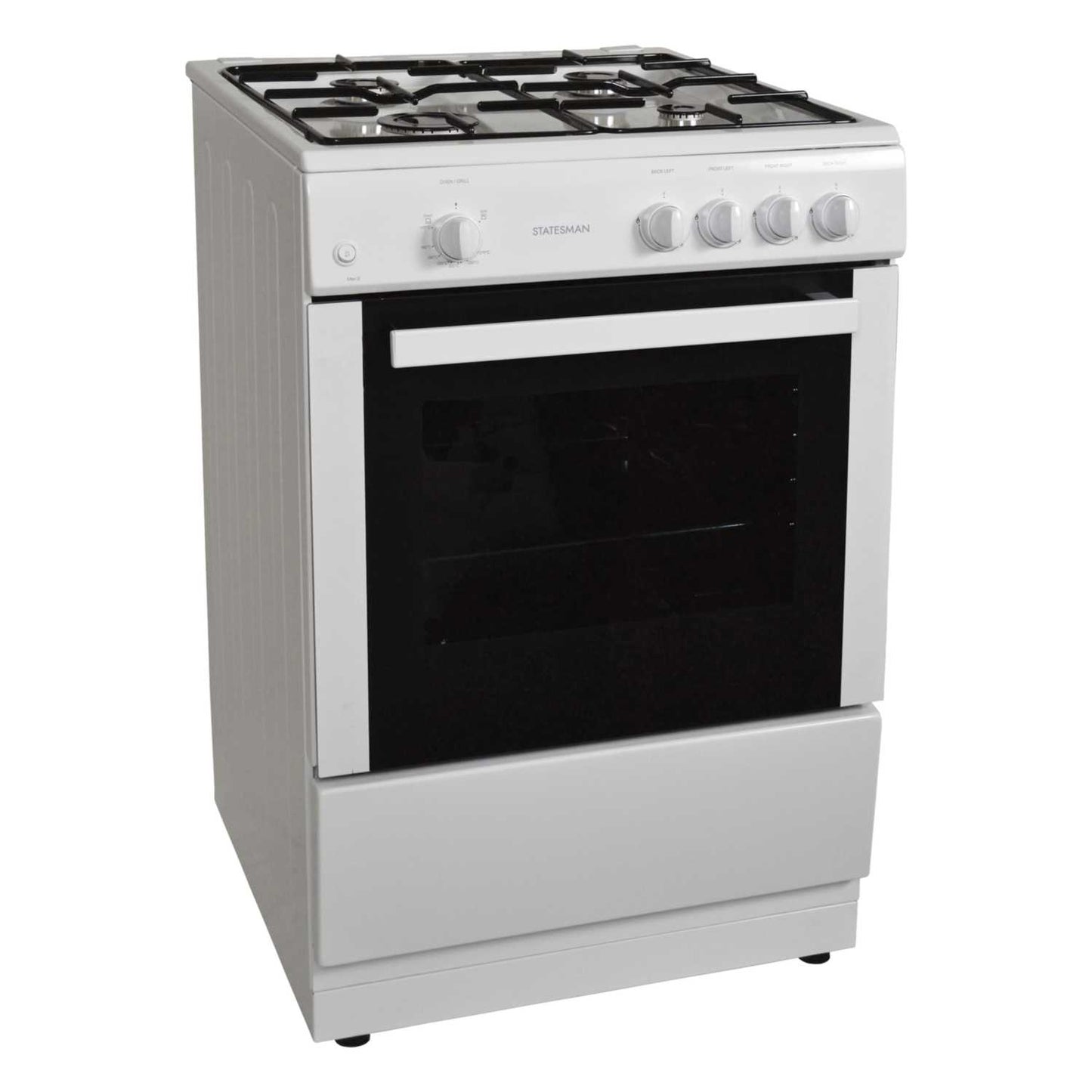 60CM SINGLE CAVITY GAS COOKER WHITE