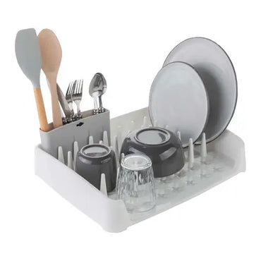 MINKY DISH RACK WHITE/GREY CADDY