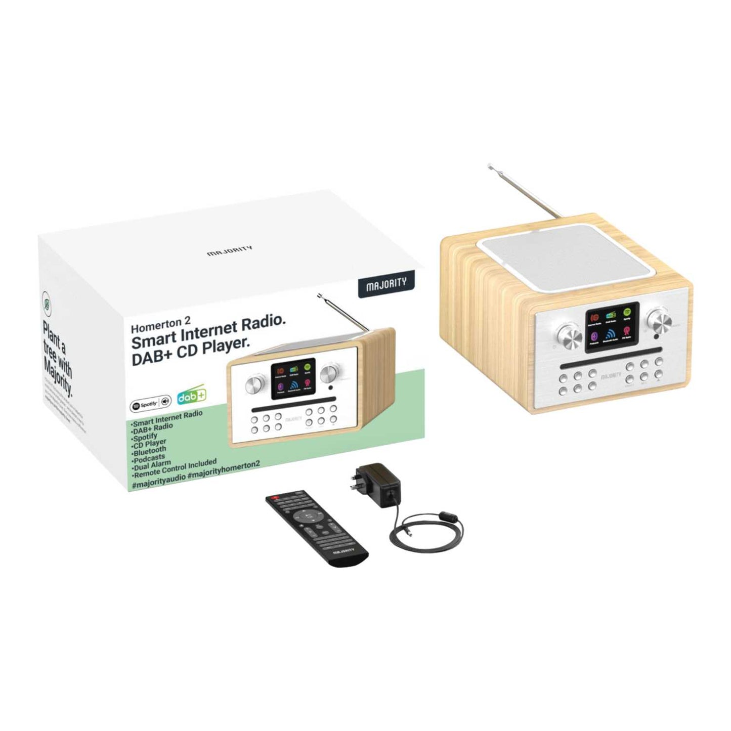HOMERTON 2 DAB & FM RADIO OAK