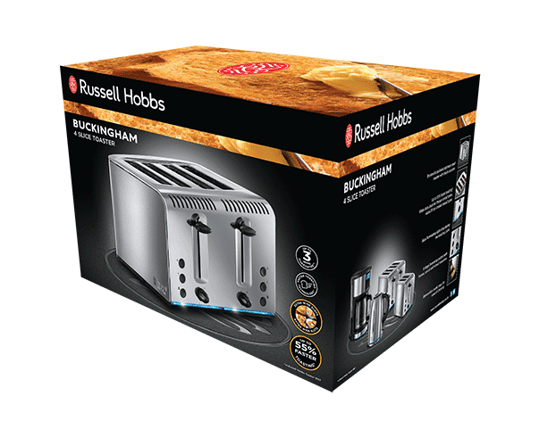 BUCKINGHAM BRUSHED SS 4 SLICE TOASTER