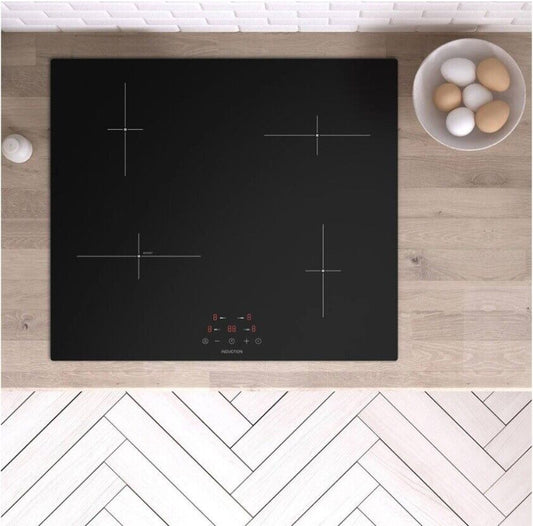 60CM 4 ZONE INDUCTION HOB BLACK