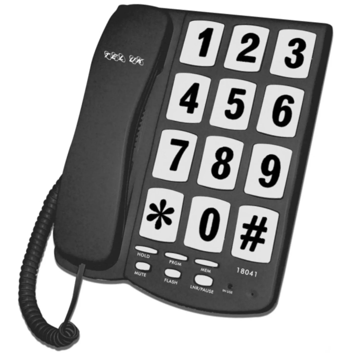 NEW YORKER BIG BUTTON CORDED TELEPHONE BLACK