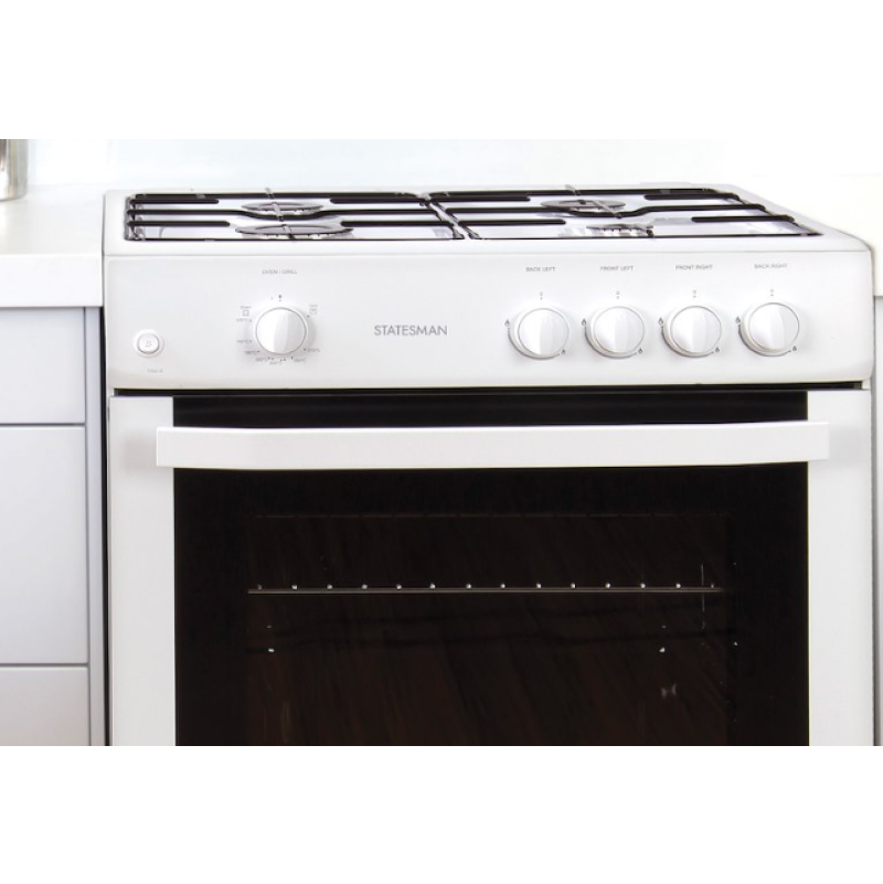 60CM SINGLE CAVITY GAS COOKER WHITE