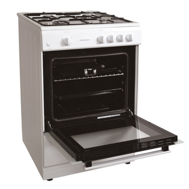 60CM SINGLE CAVITY GAS COOKER WHITE
