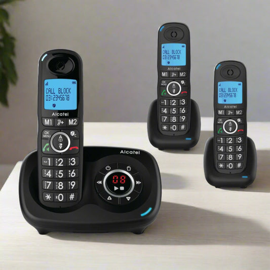 XL595 DECT PHONE WITH ANSWER MACHINE TRIO