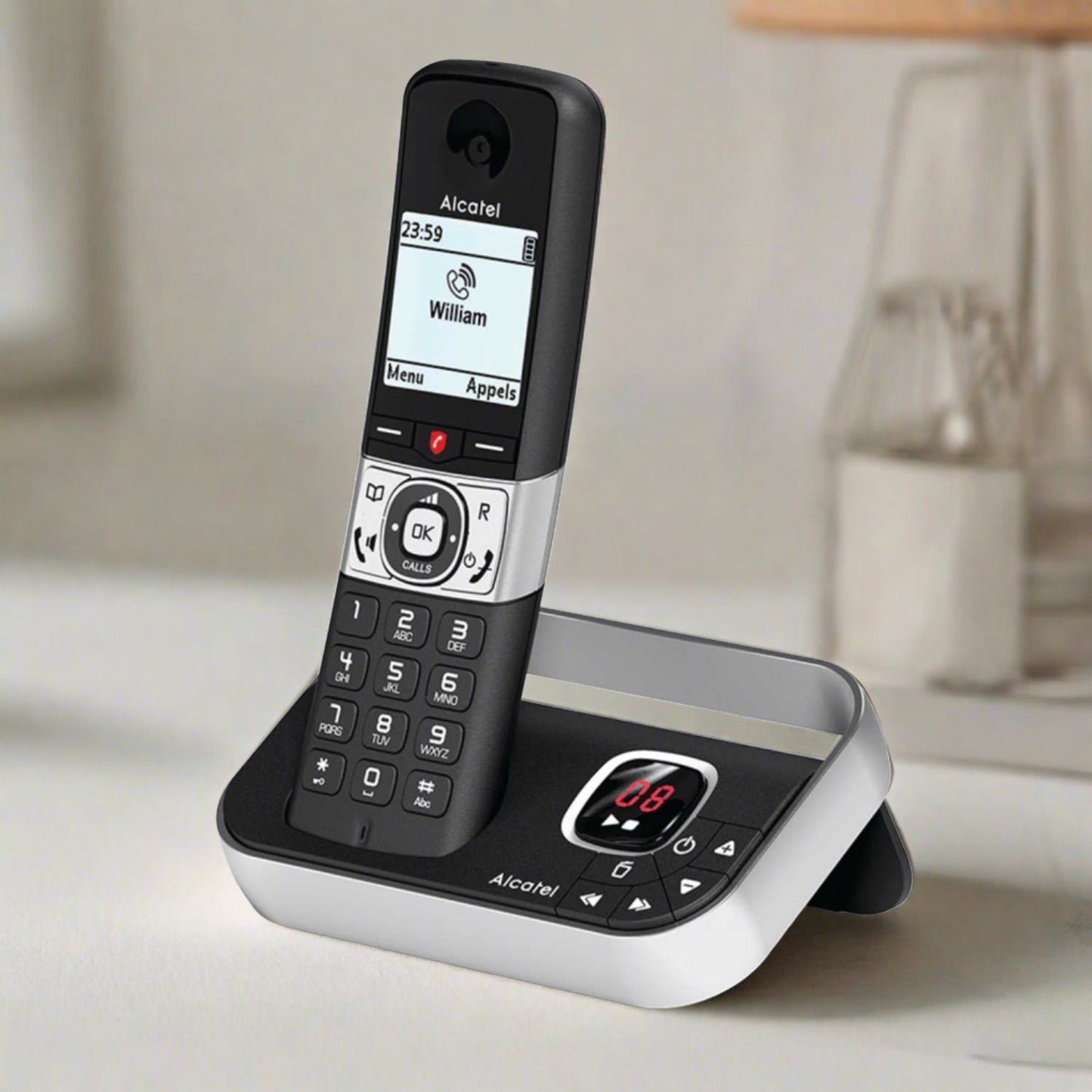 F890 SINGLE DECT PHONE WITH ANSWER MACHINE & CALL BLOCK