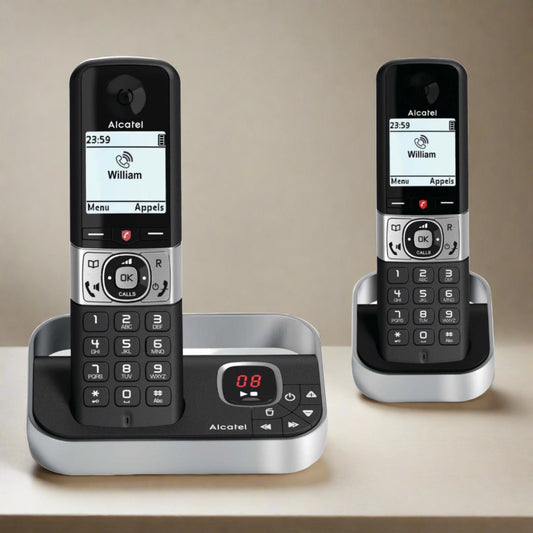 F890 TWIN DECT PHONE W ANSWER MACHINE & CALL BLOCK