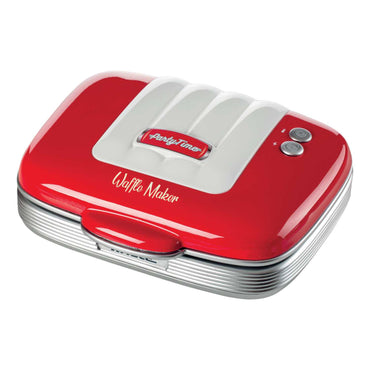 RETRO WAFFLE MAKER RED
