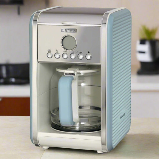 VINTAGE 12 CUP DRIP FILTER COFFEE MAKER BLUE