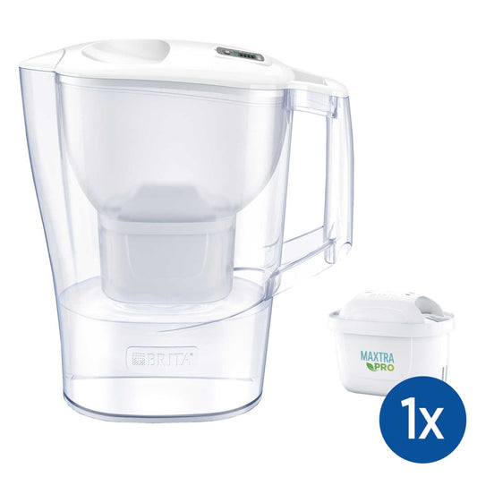 2.4L ALUNA WATER FILTER JUG WHITE 1 x MAXTRA PRO