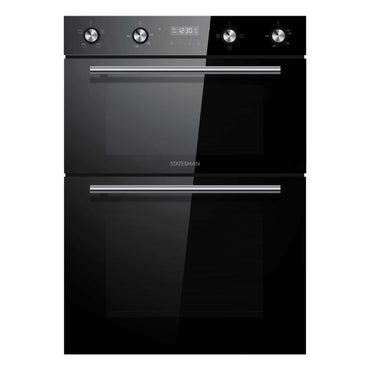 BUILT-IN 88CM 35/70L DOUBLE OVEN BLACK