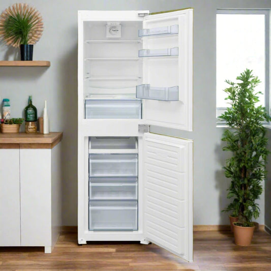 WHT 55CM 50/50 FROSTFREE INTERGRATED FRIDGE/FREEZR